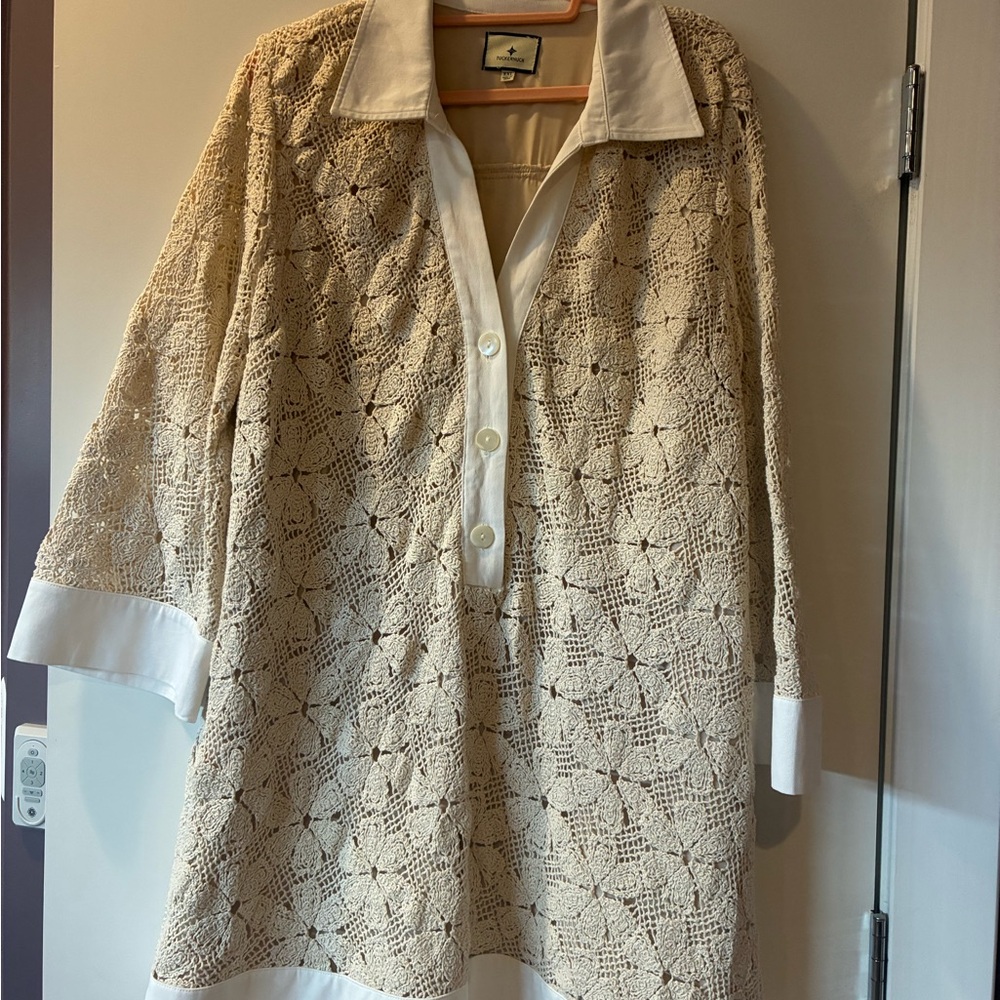 Tuckernuck Cream Lace Mini Dress